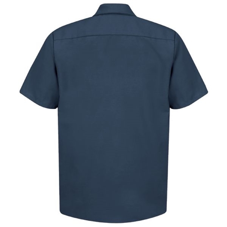 WORKWEAR OUTFITTERS Men's Short Sleeve Indust. Work Shirt Navy, 5XL SP24NV-SS-5XL